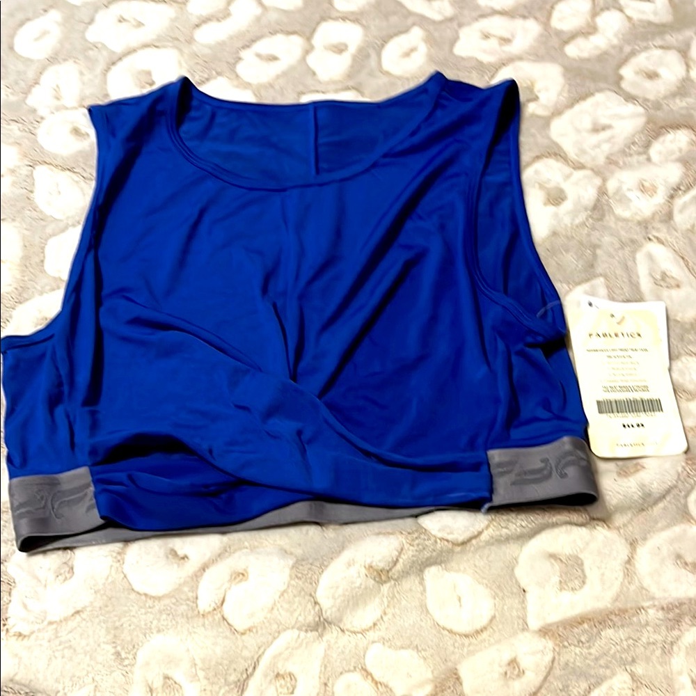 Blue and Gray Athletic Tank Top